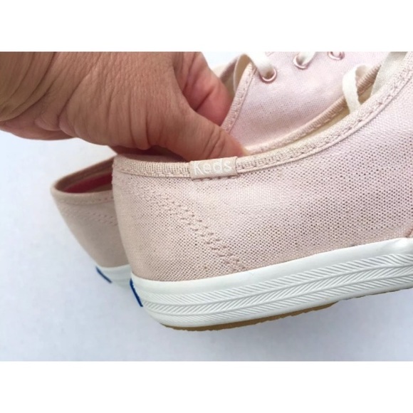 NEW Keds (8.5) Pink Shimmer Metallic Tennis Shoe - Picture 7 of 8
